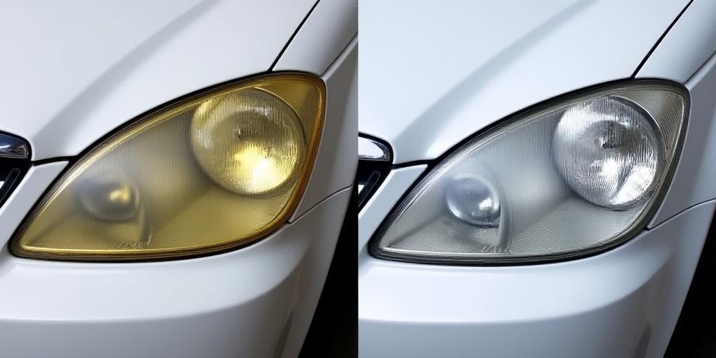 Comparativa de antes y después de una restauración de faros profesional